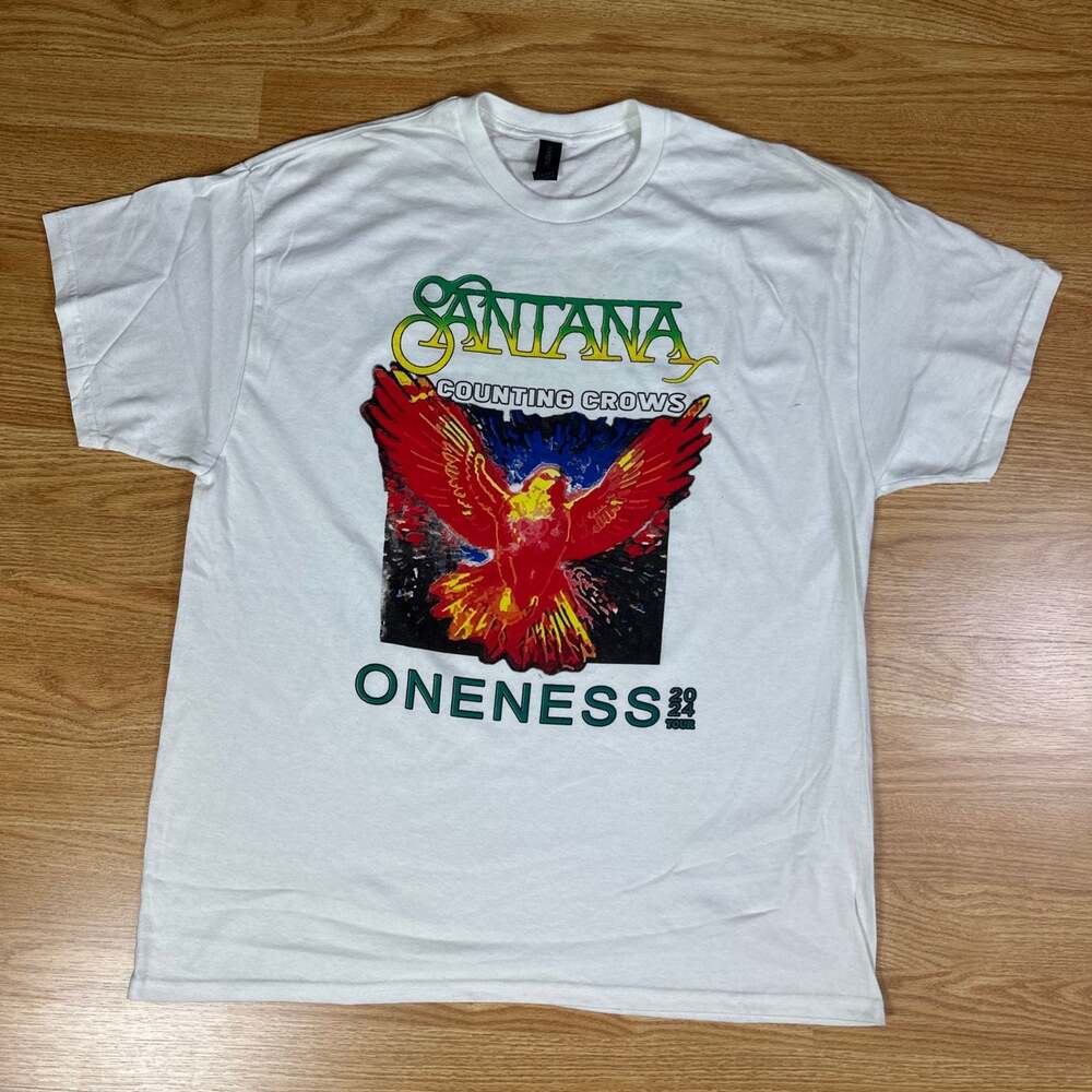 Santana and Counting Crows Oneness Tour 2024 Graphic T-Shirt XL